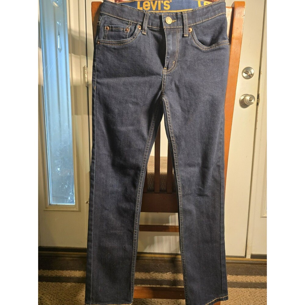 Levi's 510 Jeans Boys 12 Regular W26 L27 Dark Wash Stretch Adjustable Waist